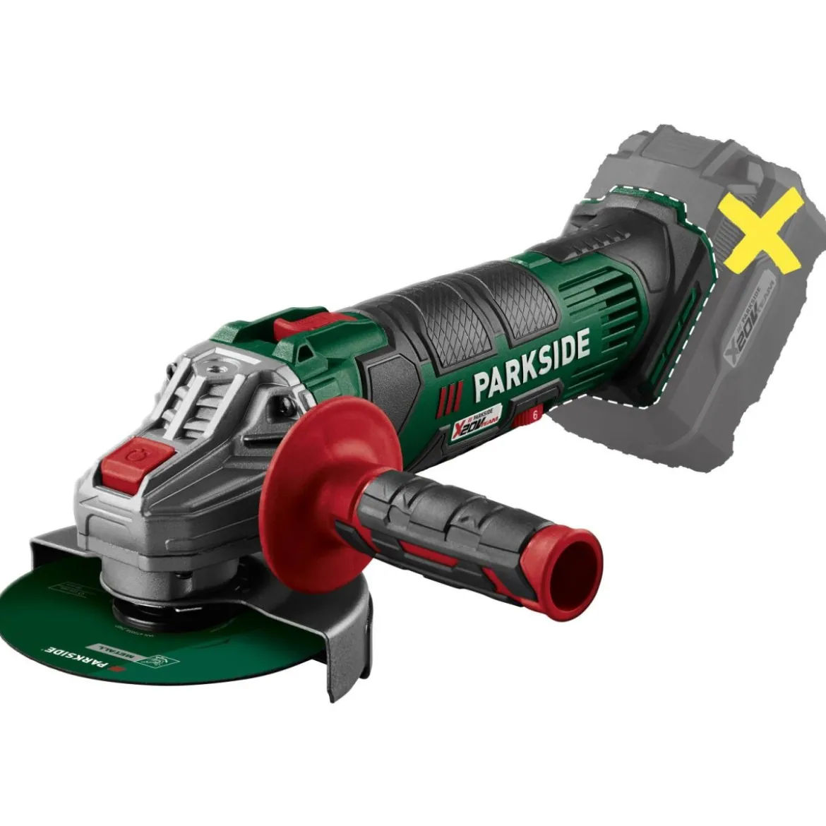 PARKSIDE® 20 V Akku-Winkelschleifer PWSA 20-Li G4, ohne Akku und Ladegerät - B-Ware