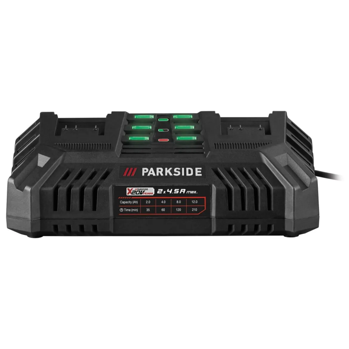 PARKSIDE® 20 V / 2x 4,5 A Akku-Doppelladegerät »PDSLG 20 B1«, ohne Akku - B-Ware