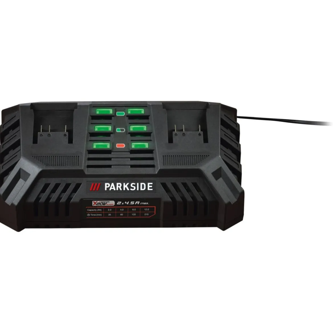 PARKSIDE® 20 V / 2x 4,5 A Akku-Doppelladegerät »PDSLG 20 B1«, ohne Akku - B-Ware