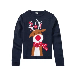 pepperts Kinder Mädchen Pullover mit niedlichem Weihnachtsmotiv - B-Ware