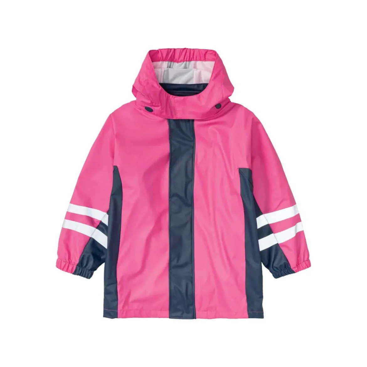 Playshoes Baby Kleinkinder Regenjacke mit Fleece-Innenjacke (marine/pink, 110/116) - B-Ware sehr gut