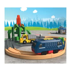 Playtive Holz Verladeschienen-Set / Polizeiwachen-Set (Verlade Schienen Set) - B-Ware neuwertig