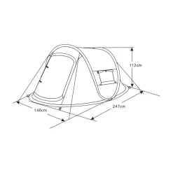 Pop-up-Campingzelt für 2 Personen - B-Ware
