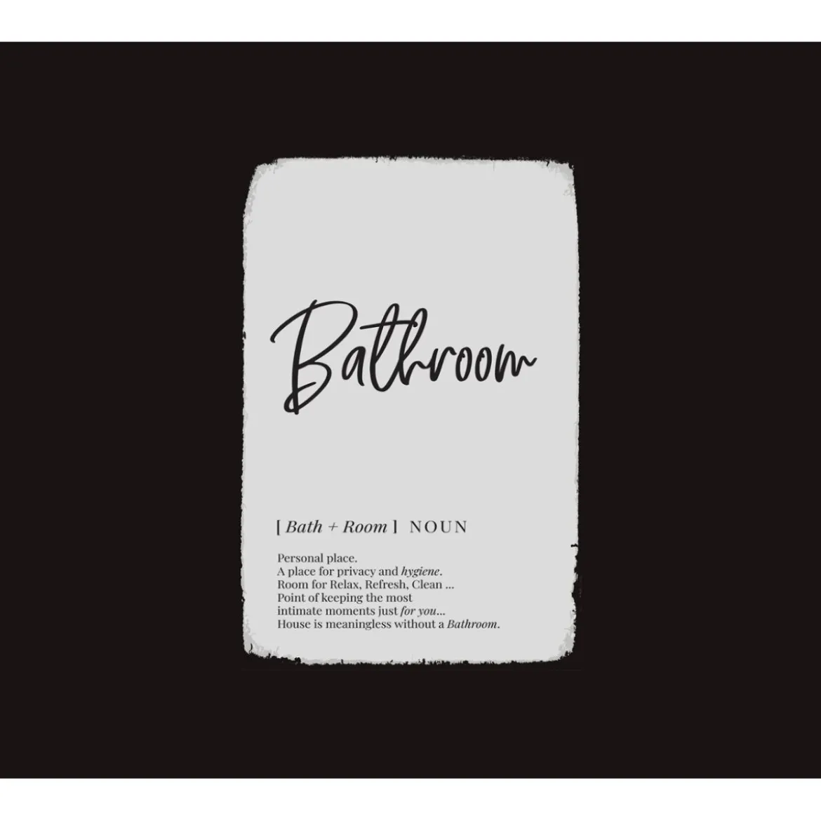 queence Metallschild Bathroom - B-Ware neuwertig