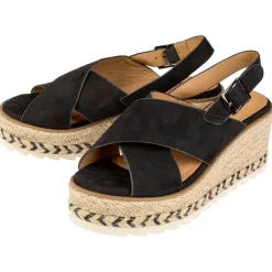 Refresh Damen Wedges mit Dornschnallenverschluss (Schwarz, 40) - B-Ware sehr gut