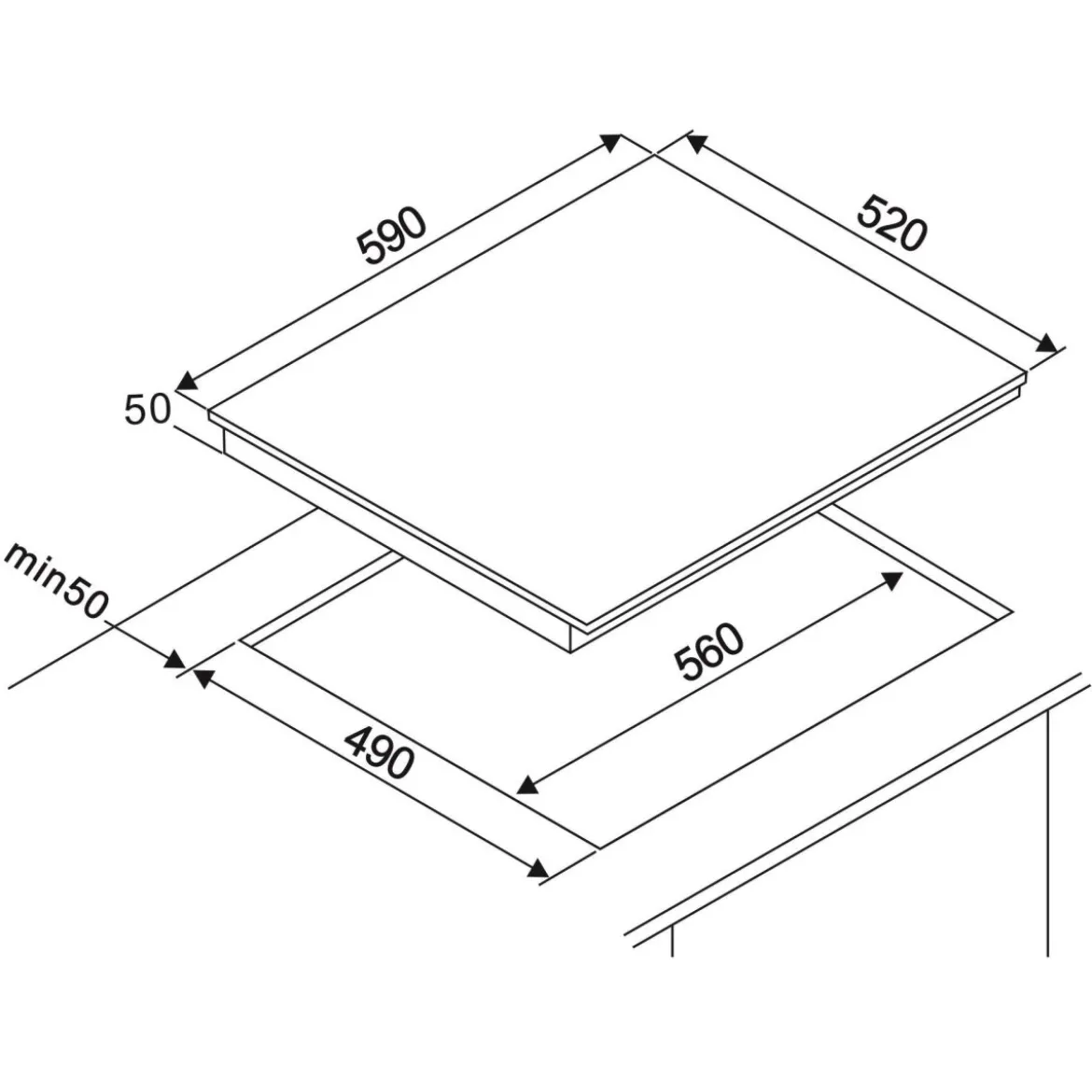 respekta KM5500-28 Glaskeramikkochfeld, 60 cm - B-Ware neuwertig
