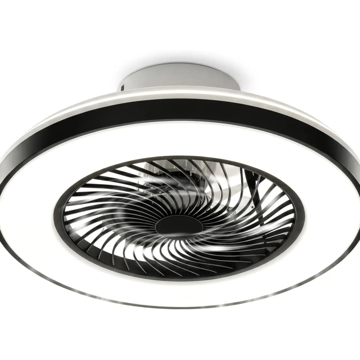 Ribelli Deckenventilator mit integrierter LED-Beleuchtung, Ø 50 cm, schwarz - B-Ware neuwertig