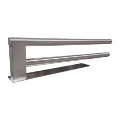 Ribelli Doppelarm-Handtuchhalter, silber - B-Ware