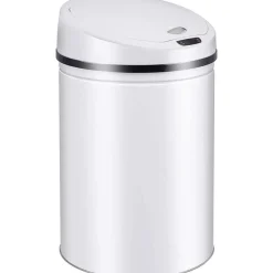 Ribelli Edelstahl Mülleimer - Abfalleimer mit Sensor - automatisches Öffnen und Schließen 60L weiß - B-Ware Transportschaden Kosmetisch