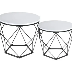 Ribelli 2er Set Beistelltische, weiß - B-Ware gut