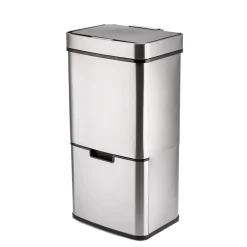 Ribelli Sensor Mülleimer, 4 Fächer, 72 L, silber - B-Ware sehr gut