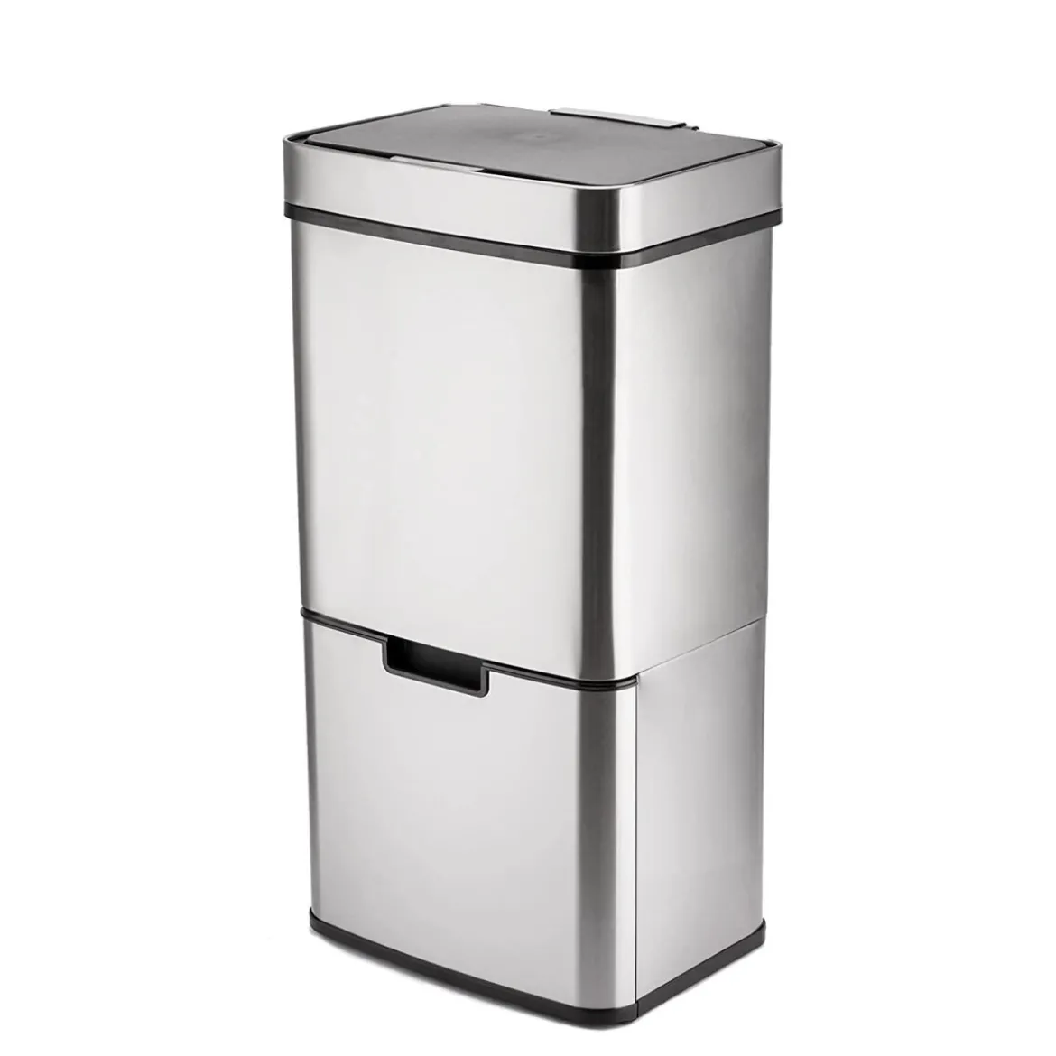 Ribelli Sensor Mülleimer, 4 Fächer, 72 L, silber - B-Ware sehr gut