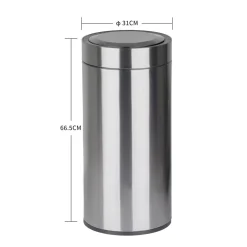Ribelli Sensor-Mülleimer 30 L, rund, grau - B-Ware neuwertig