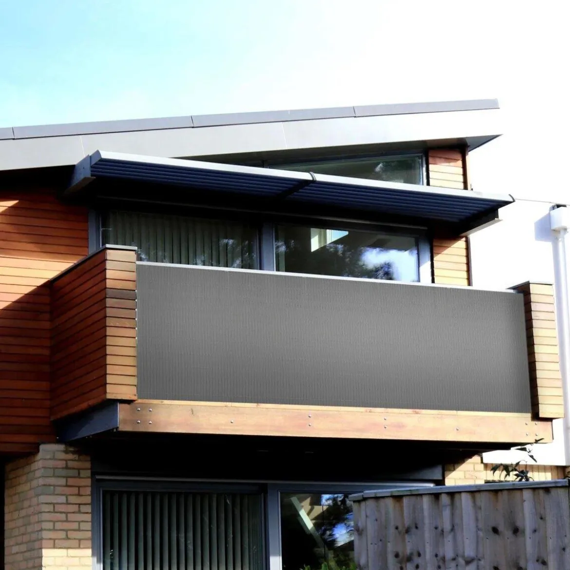 Ribelli Sichtschutzmatte, aus PVC, 120 x 400 cm, anthrazit - B-Ware sehr gut