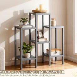 Ribelli 6-stufiges Blumenregal, grau - B-Ware sehr gut