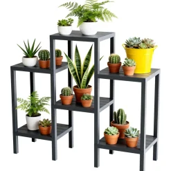 Ribelli 6-stufiges Blumenregal, grau - B-Ware sehr gut