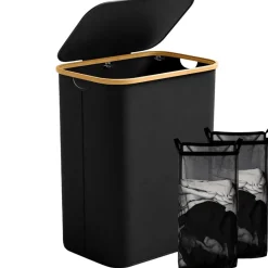 Ribelli Wäschekorb, 156 L, schwarz - B-Ware neuwertig