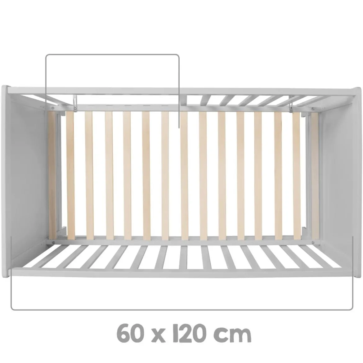 roba 2 in 1 Baby- & Beistellbett Hamburg, 60 x 120 cm, taupe - B-Ware sehr gut