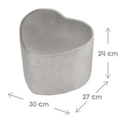 roba Kinderhocker in Herzform 'Lil Sofa', grau - B-Ware sehr gut