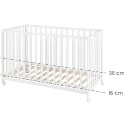 roba Klappbett Fold Up 60 x 120 cm, Holz weiß - B-Ware sehr gut