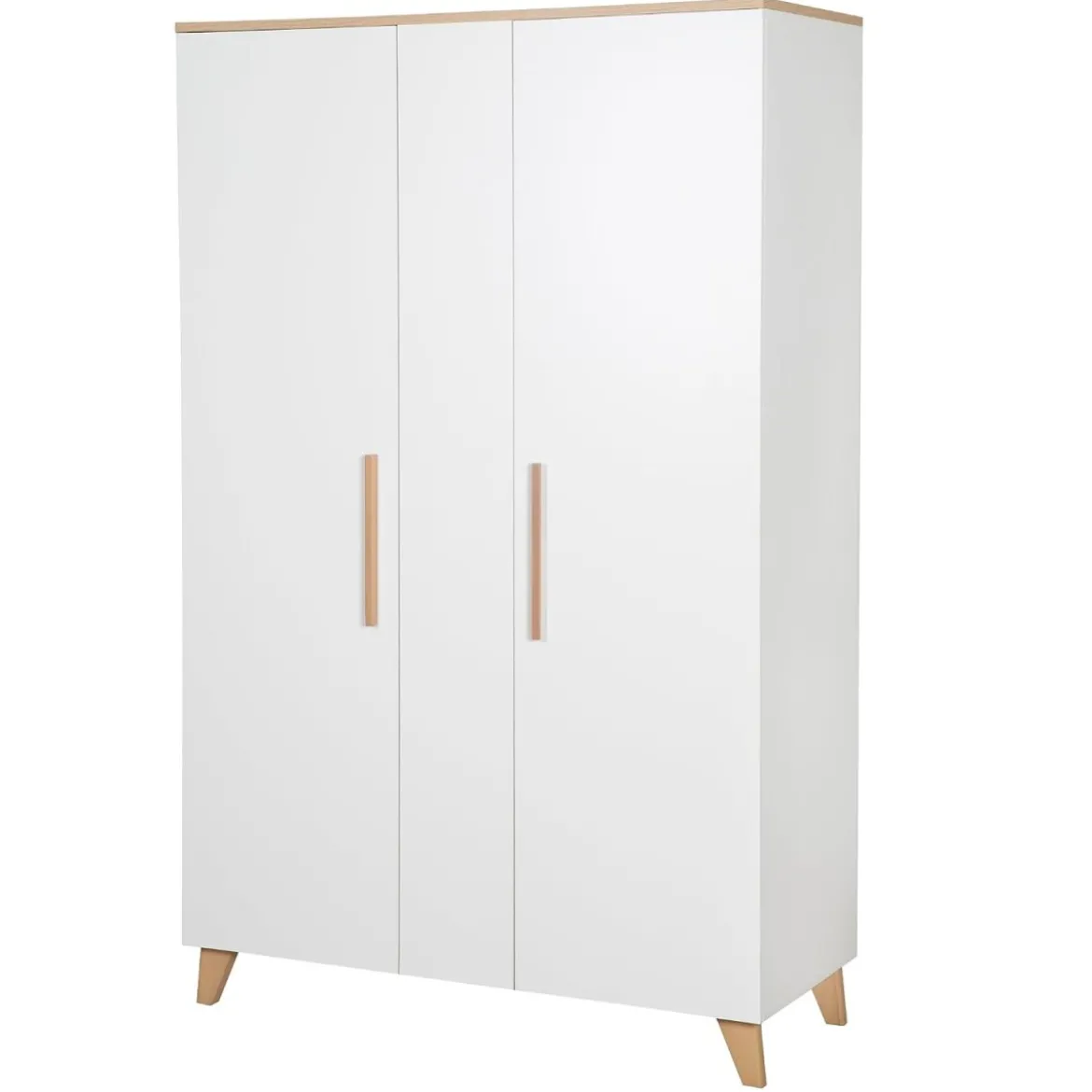 roba Kleiderschrank 'Leon', 2,5-türig, Weiß / Othello Eiche - B-Ware neuwertig