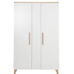 roba Kleiderschrank 'Leon', 2,5-türig, Weiß / Othello Eiche - B-Ware neuwertig