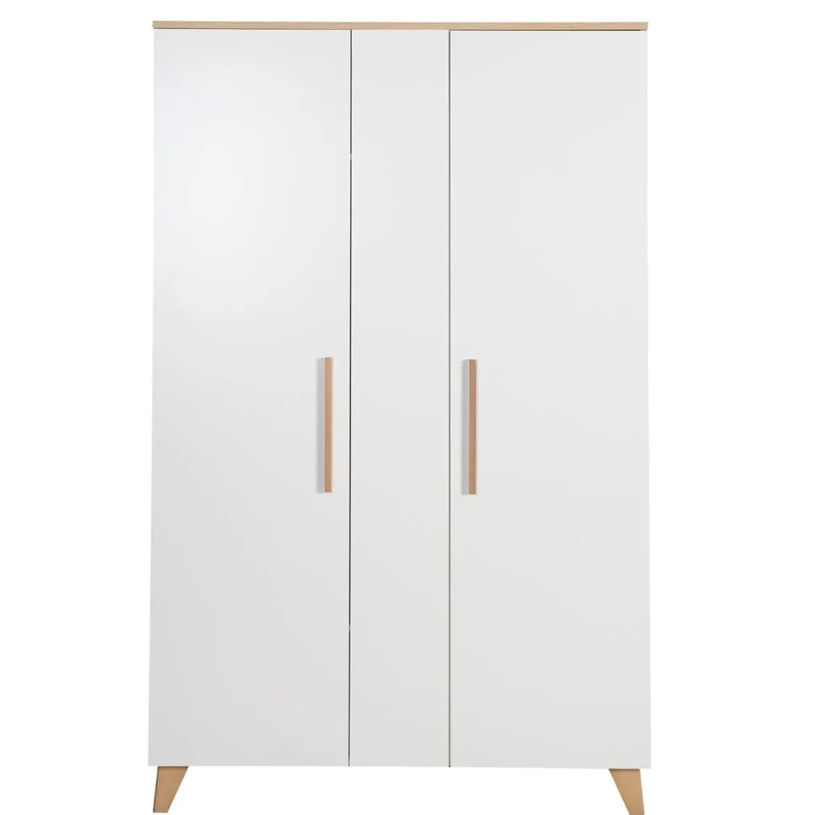 roba Kleiderschrank 'Leon', 2,5-türig, Weiß / Othello Eiche - B-Ware neuwertig