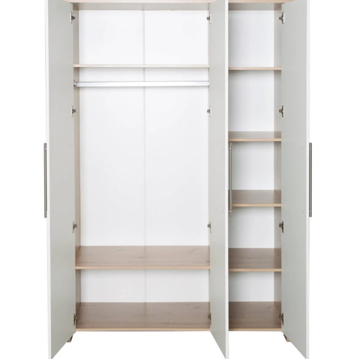 roba Kleiderschrank 'Malo', 3-türig, Weiß / Eichen-Dekor - B-Ware sehr gut
