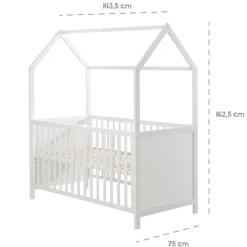 roba Kombi-Kinderbett, 3-fach verstellbar, 70 x 140 cm, weiß - B-Ware neuwertig
