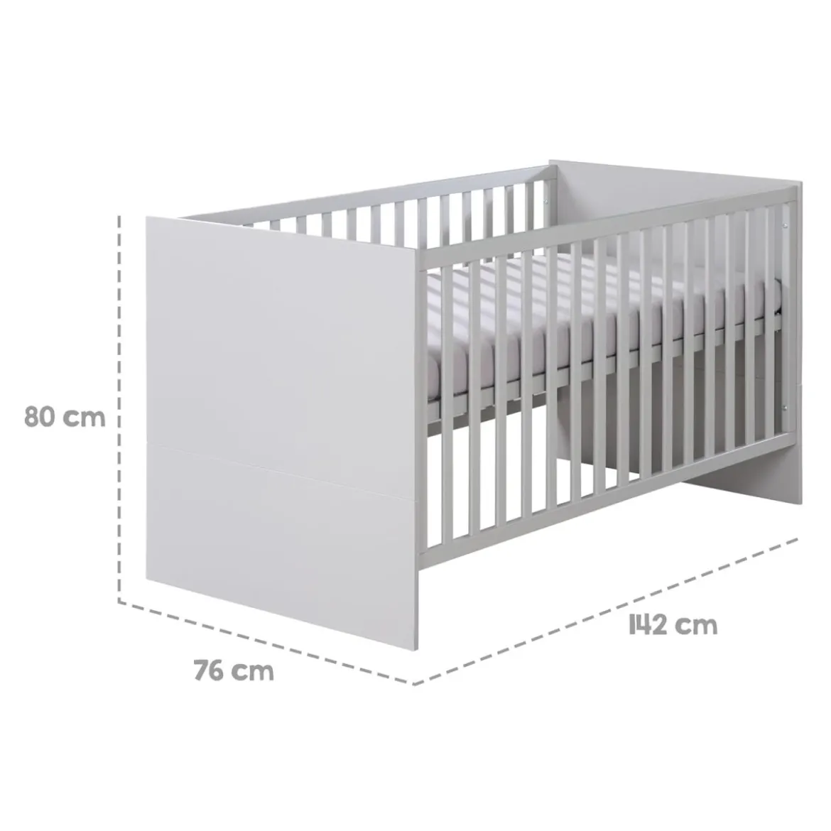 roba Kombi-Kinderbett Lea, 70 x 140 cm, grau - B-Ware