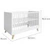 roba Kombi-Kinderbett 'Smile', 70 x 140 cm, Füße aus Eiche massiv / weiß - B-Ware sehr gut