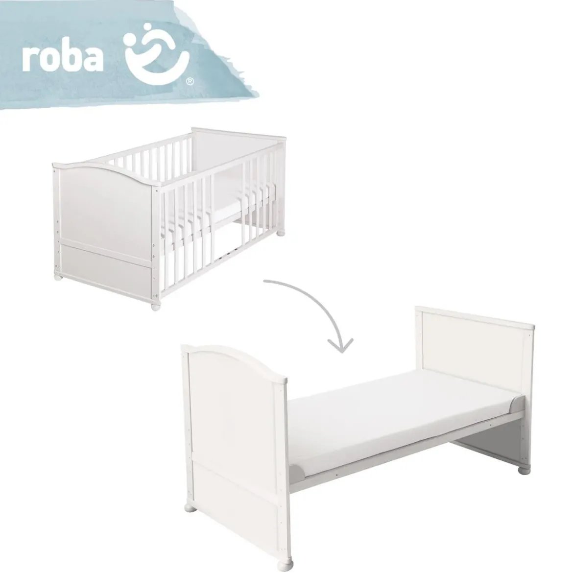 roba Komplettbettset Adam & Eule, umbaubar, 70 x 140 cm - B-Ware