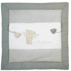 roba Krabbeldecke 'Heartbreaker', 100 x 100 cm, Spiel-/ Laufgittereinlage, grau - B-Ware neuwertig