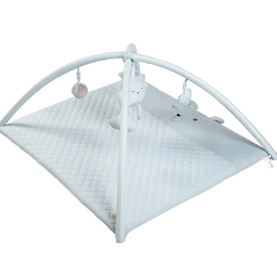 roba Krabbeldecke 'roba Style', 85 x 75 cm, Spielbogen mit 5 Elementen 'Benny', hellblau - B-Ware neuwertig