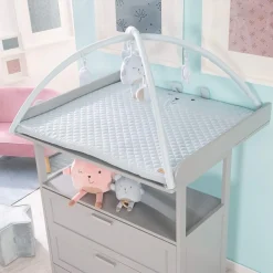 roba Krabbeldecke 'roba Style', 85 x 75 cm, Spielbogen mit 5 Elementen 'Benny', hellblau - B-Ware neuwertig