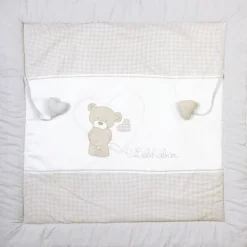 roba 'Liebhabär' Krabbeldecke, 100 x 100 cm, weiß/grau - B-Ware neuwertig