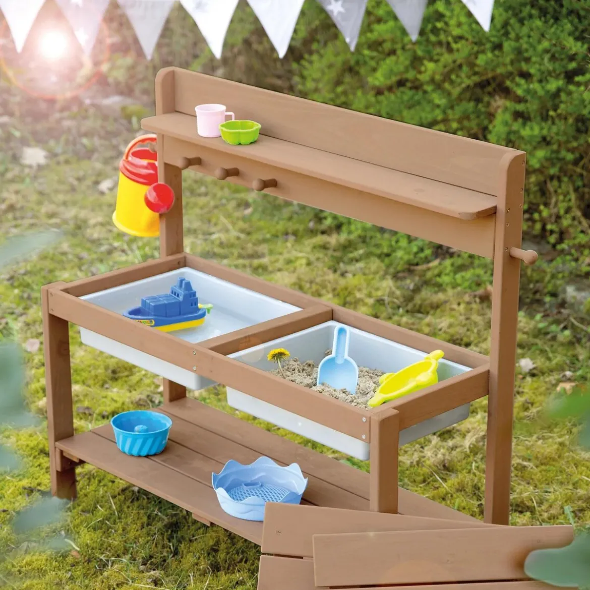 roba Outdoor Kinderküche ‚FUN‘ Outdoor + mit Spielwanne - B-Ware neuwertig