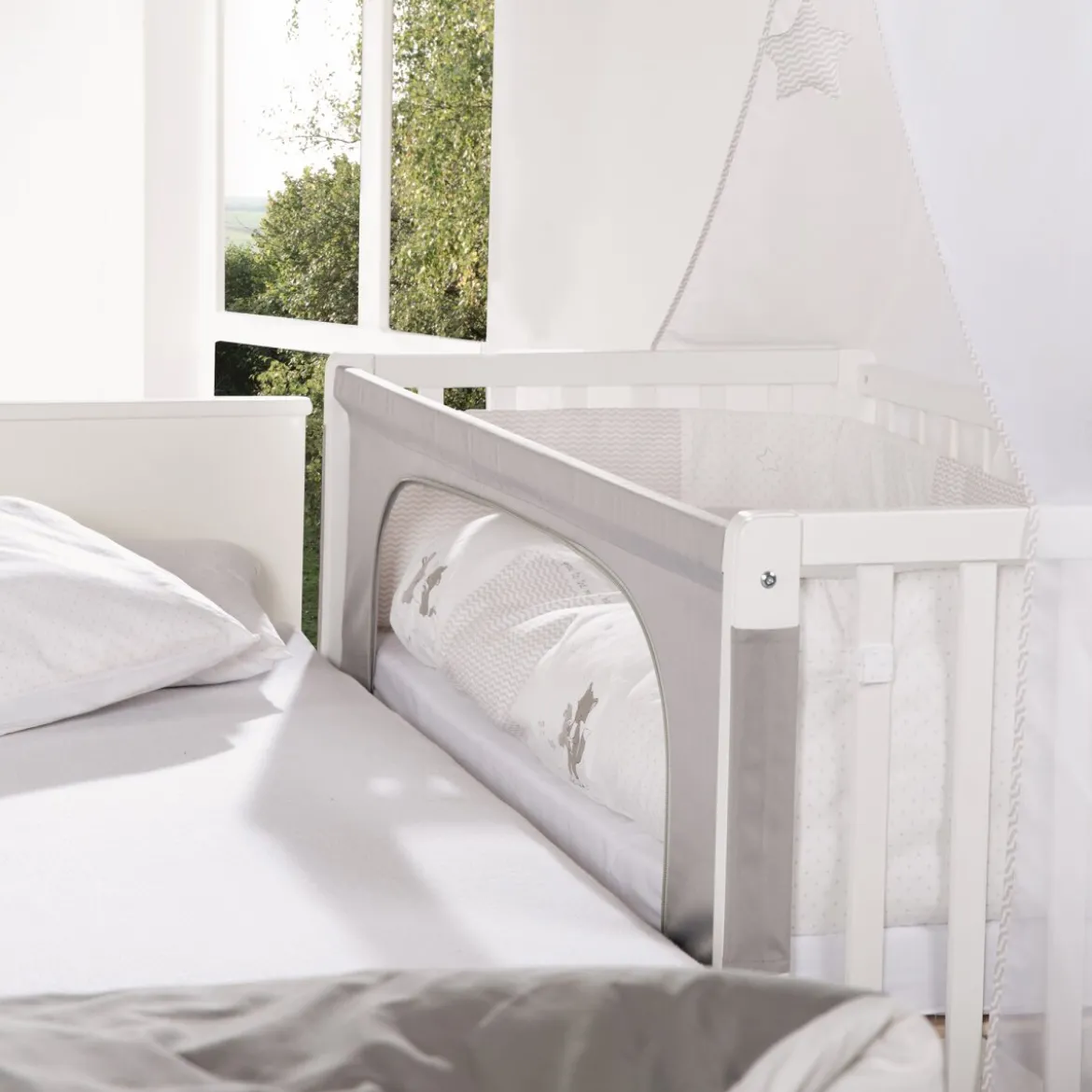 roba Room Bed 'Fox & Bunny', 60 x 120 cm, höhenverstellbar - B-Ware sehr gut