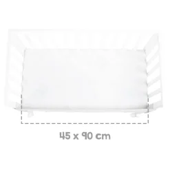 roba Stuben- & Beistellbett 3in1 mit Barriere + Matratze, Holz weiß - B-Ware sehr gut