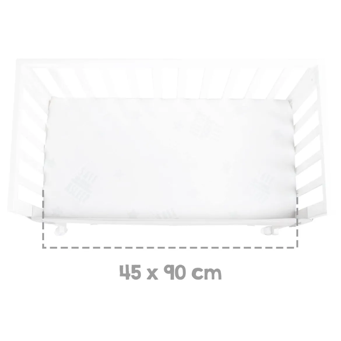 roba Stuben- & Beistellbett 3in1 mit Barriere + Matratze, Holz weiß - B-Ware sehr gut
