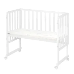 roba Stuben- & Beistellbett 3in1 mit Barriere + Matratze, Holz weiß - B-Ware sehr gut