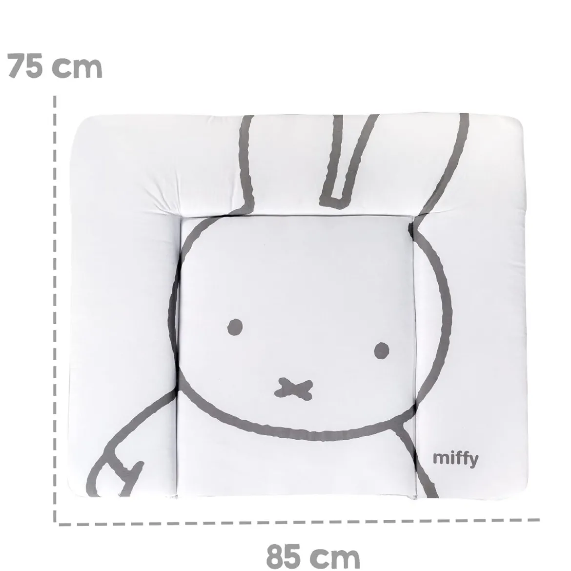 roba Wickelauflage Miffy, 85 x 75 cm, weiß/grau - B-Ware neuwertig