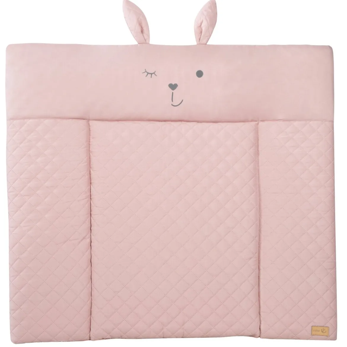 roba Wickelauflage soft 'roba Style' rosa, 85 x 75 cm, abwischbar, mit Hasengesicht 'Lily'- B-Ware