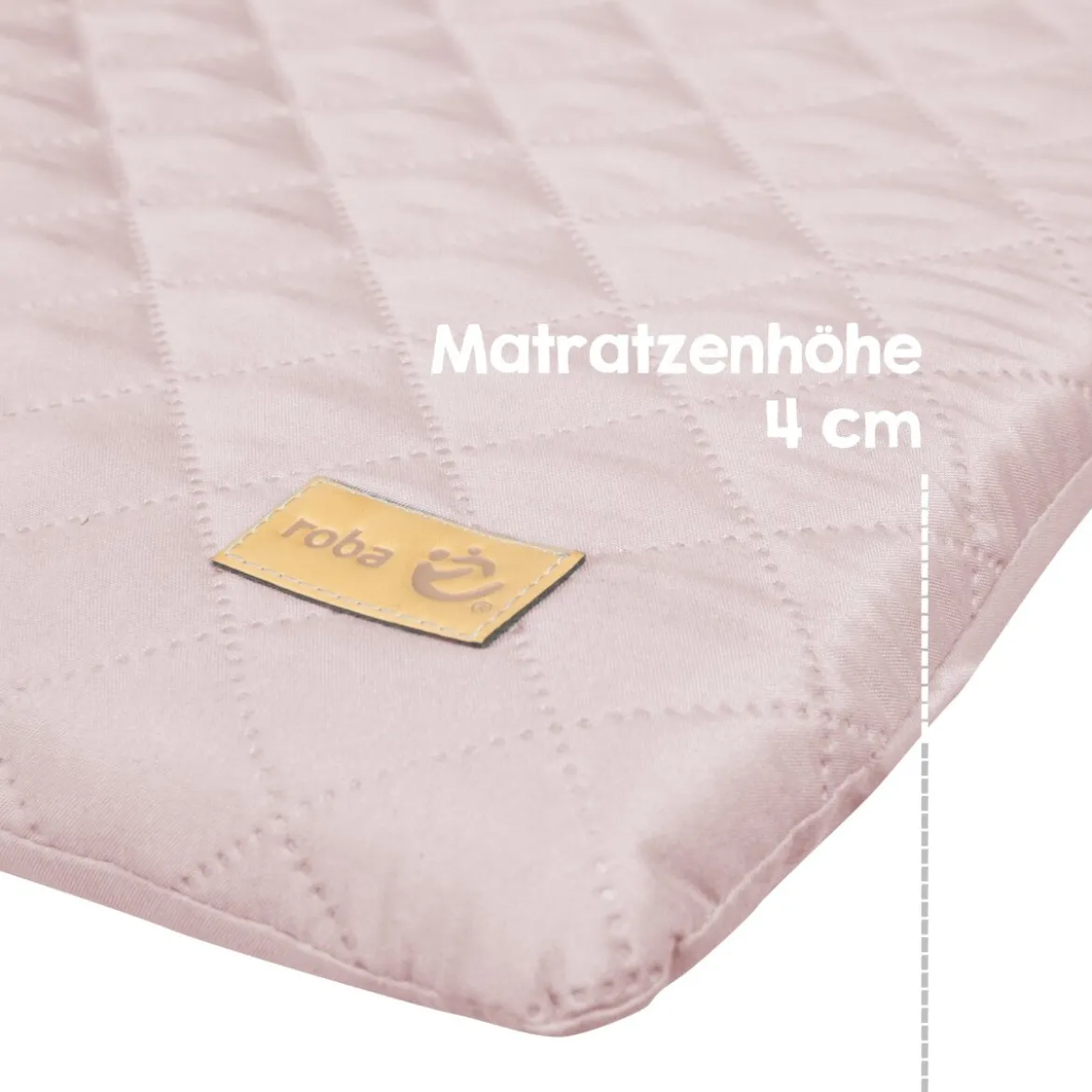 roba Wickelauflage soft 'roba Style', 85 x 75 cm, abwischbar, rosa/mauve - B-Ware neuwertig