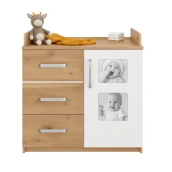 roba Wickelkommode 'Lovely Dreams', Artisan Eiche/Weiß - B-Ware neuwertig