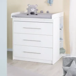 roba Wickelkommode 'Maren' mit abnehmbarem Aufsatz, schmal, 3 Schubladen, Wickelhöhe 90,5 cm - B-Ware