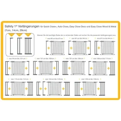 Safety Türschutzgitter U-Pressure Fit Quick Close+ und Zubehör Verlängerungen, Y-Spindel-Befestigungen - B-Ware