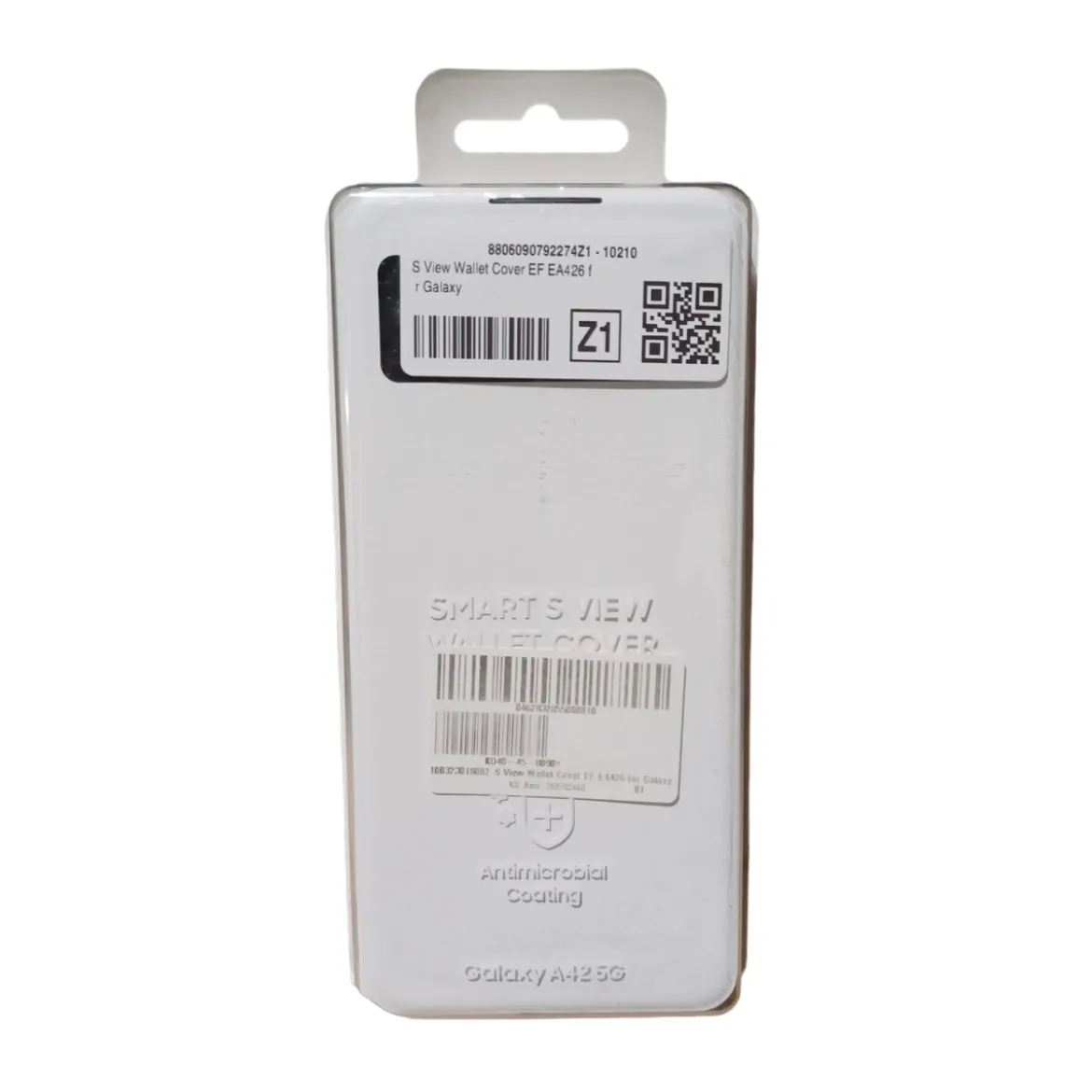 Samsung S-View Wallet Cover-Case, für Galaxy A42 weiß - B-Ware neuwertig