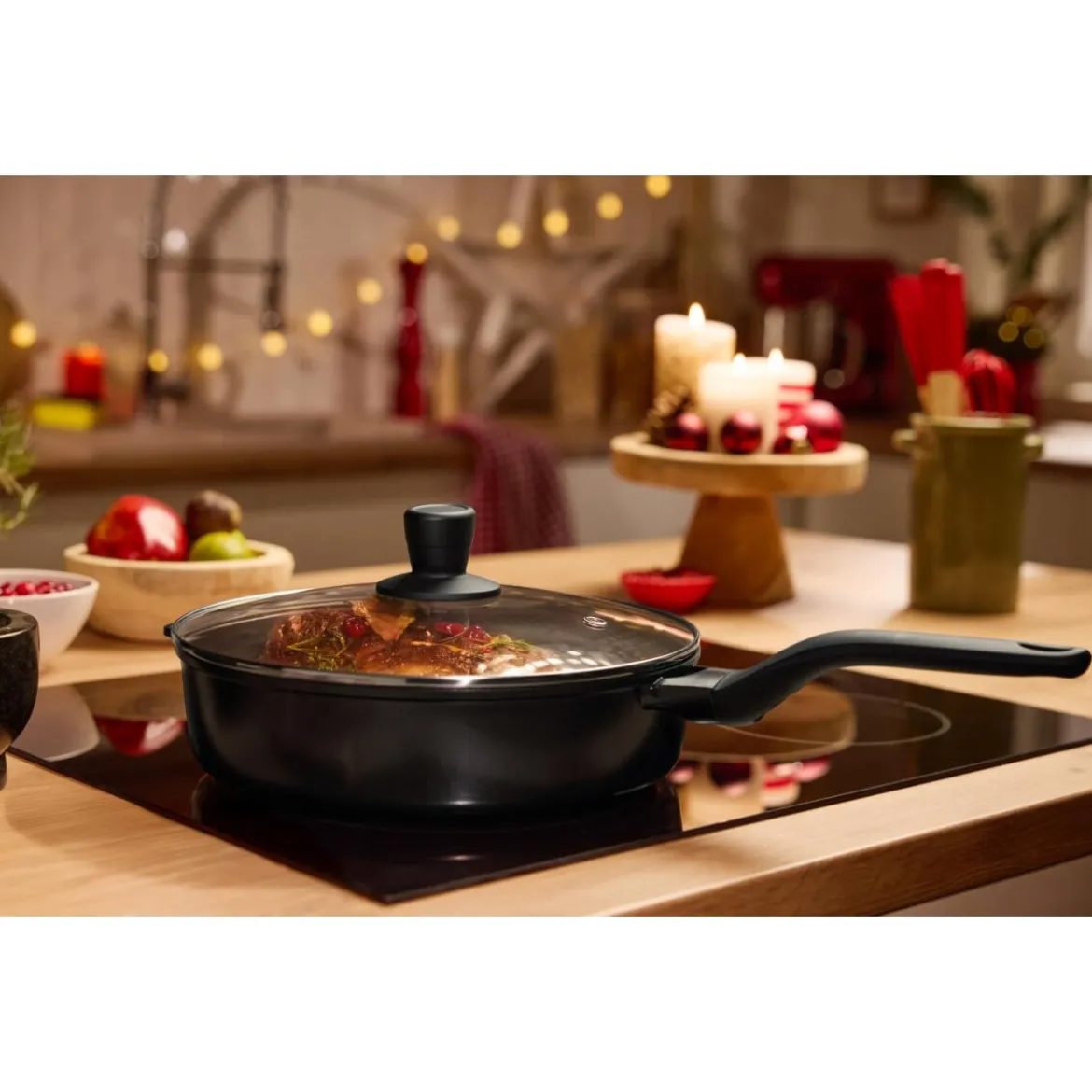 SILVERCREST® Aluguss-Schmorpfanne mit Deckel, Ø 28cm - B-Ware