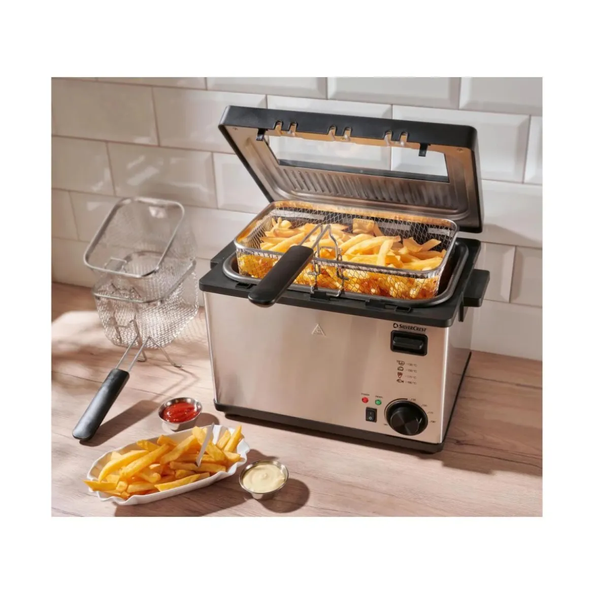 SILVERCREST® Edelstahl-Fritteuse SEF3 2000 C5 - B-Ware gut